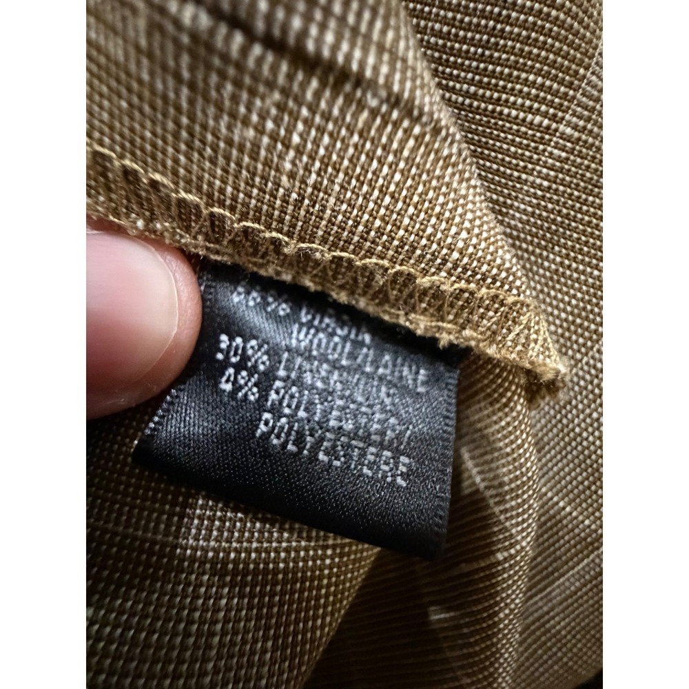 Lafayette 148‎ Tan Wool Linen Pants Trousers Size 10P Minimalist Academia - Picture 7 of 8